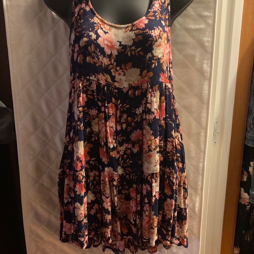 American Eagle Outfitters Multicolored Sleeveless Tiered Tank Top